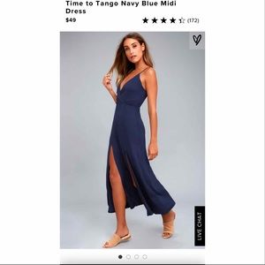 Lulus Navy Blue Midi Dress